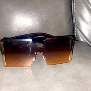 Big brown square sunglasses